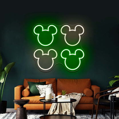 Mickey Multicolor Heads Led Neon Signs