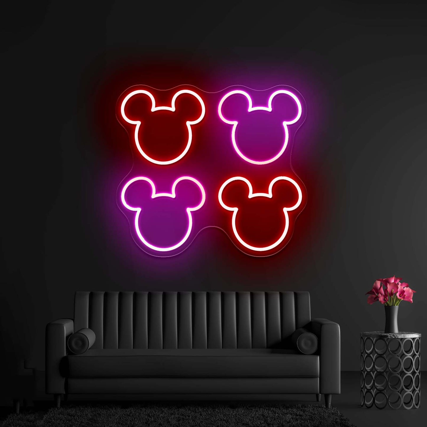 Mickey Multicolor Heads Led Neon Signs