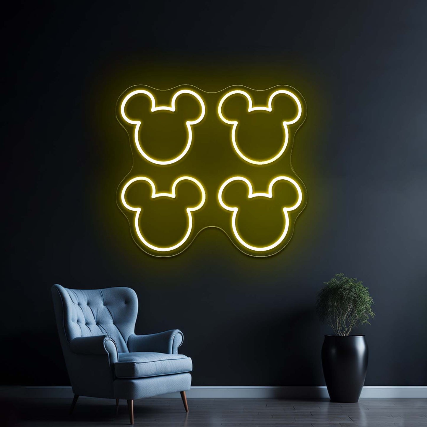 Mickey Multicolor Heads Led Neon Signs