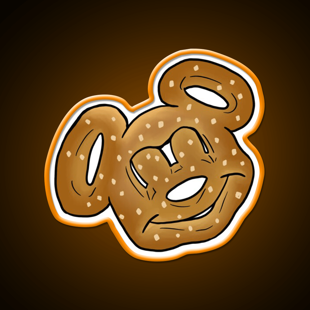 Mickey Pretzel Snack Food Led Neon Sign Rgb Color - Shineneon