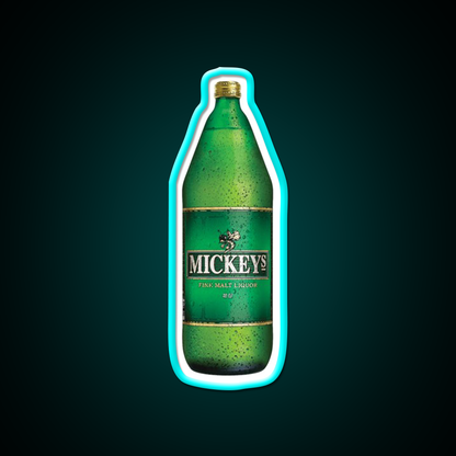 Mickeys 40Oz Beer Bar Decor Led Neon Sign Rgb Color - Size and dimension reference