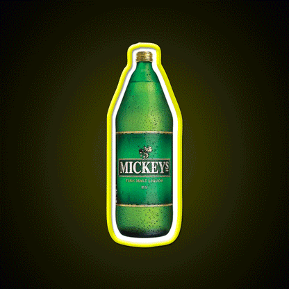 Mickeys 40Oz Beer Bar Decor Led Neon Sign Rgb Color - Custom LED neon sign front view