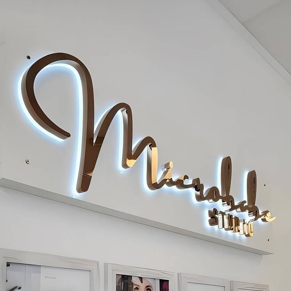 Microbe Studio 3D Backlit Letters Business Metal Led Sign - Shineneon