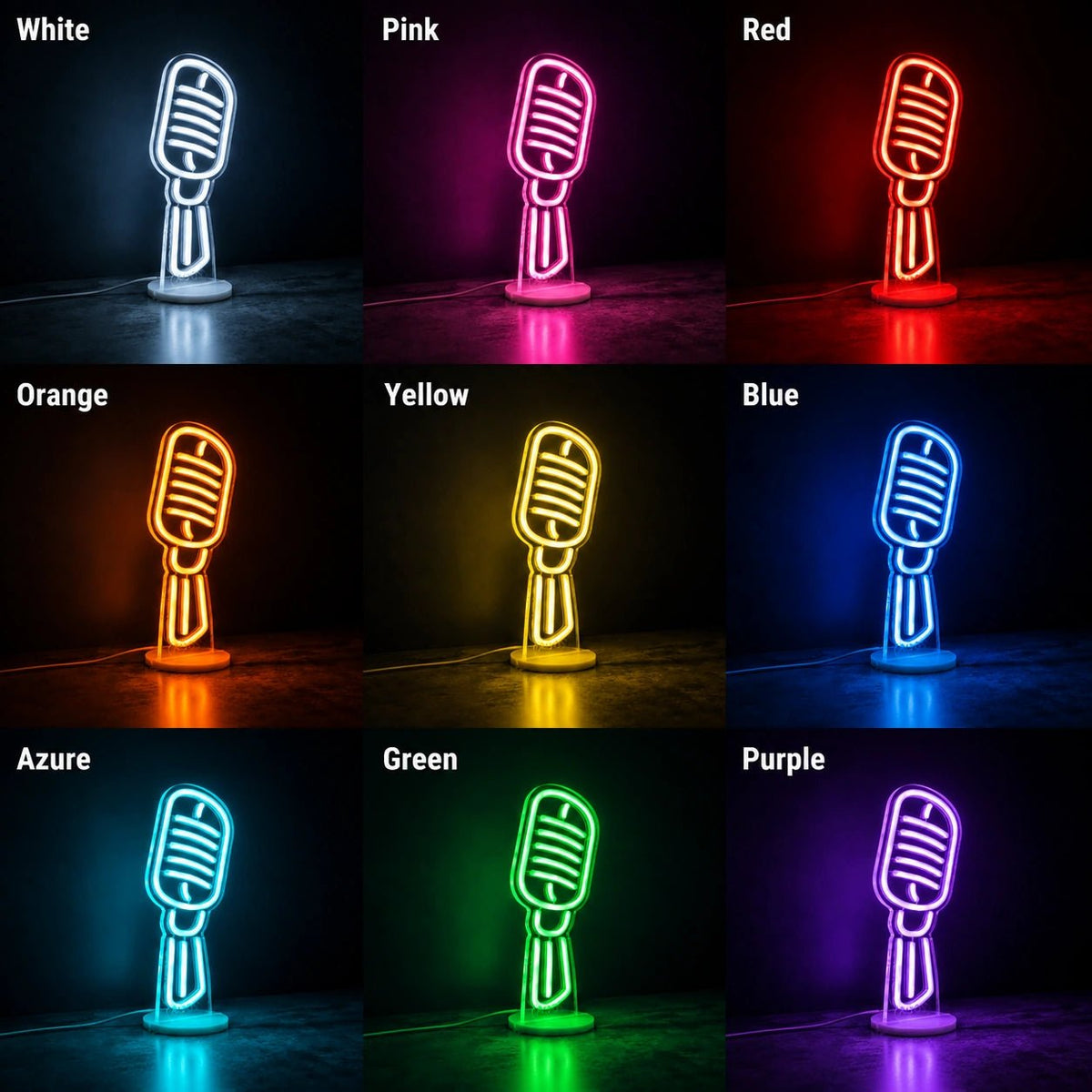Microphone LED Neon Sign Man Cave Neon Sign - Shineneon