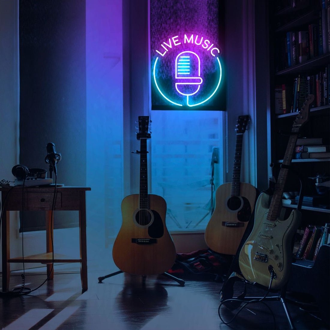 Microphone Live Music Led Sign Business Neon Sign - Shineneon