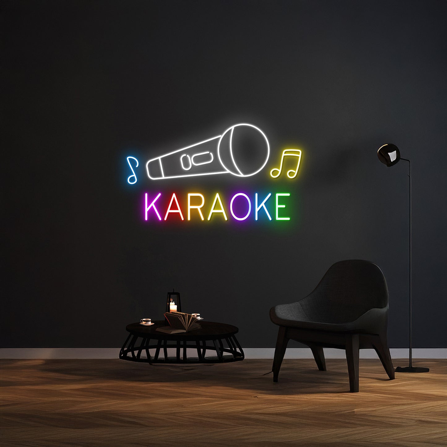 Microphone Neon Light Music Neon Sign