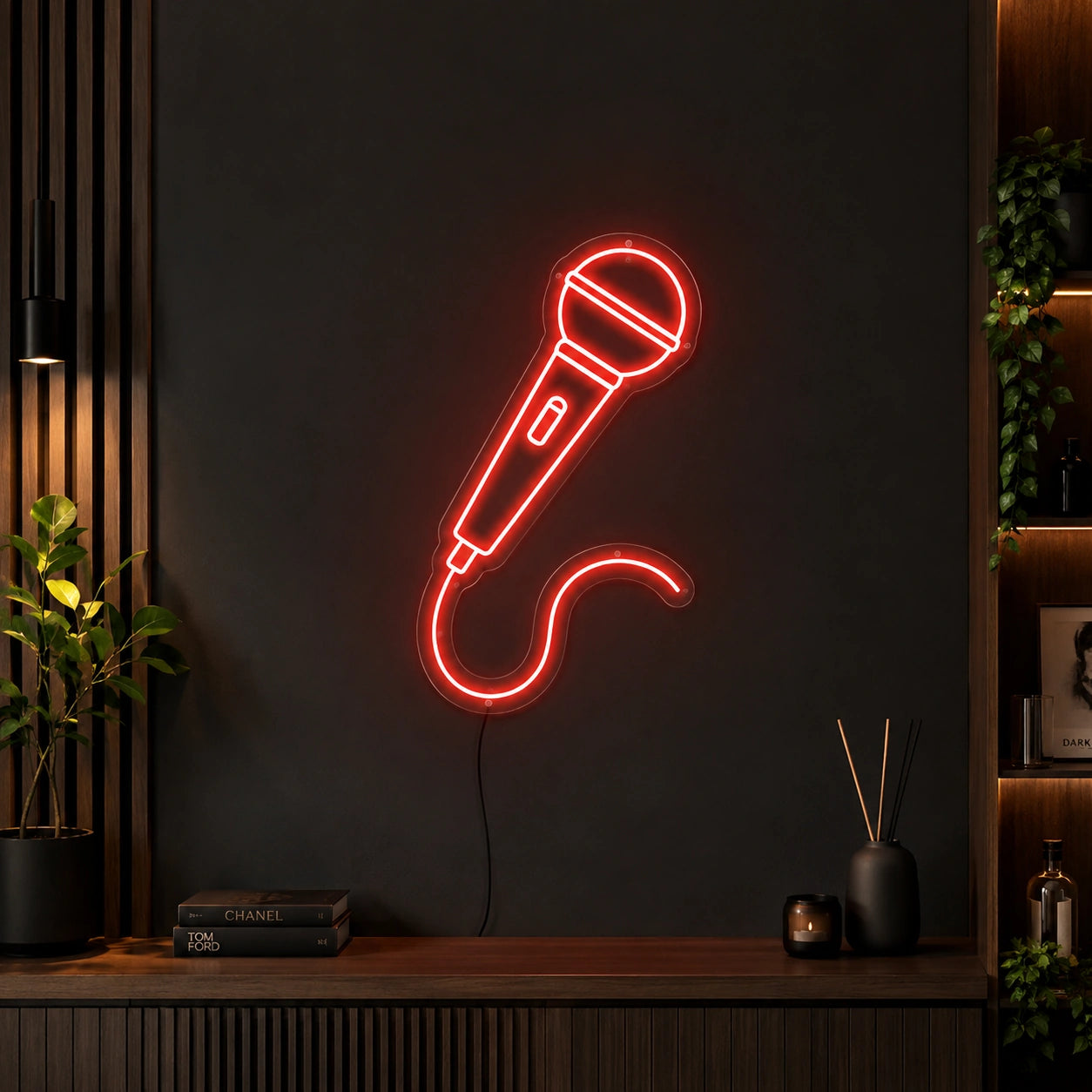Microphone Outline Neon Sign LED Neon Sign high-converting product image
