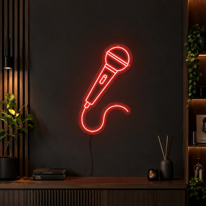 Microphone Outline Neon Sign LED Neon Sign high-converting product image