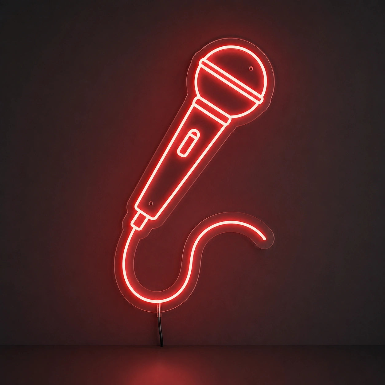 Microphone Outline Neon Sign LED Neon Sign main product image