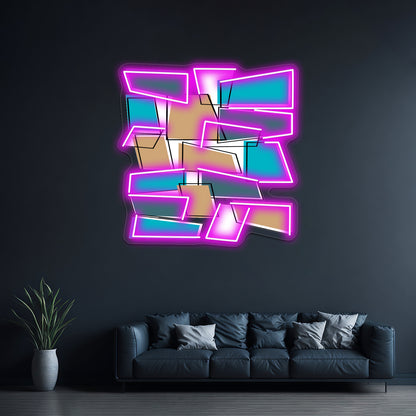 Mid Century Modern Atomic Abstract Wall Artwork Neon Signs