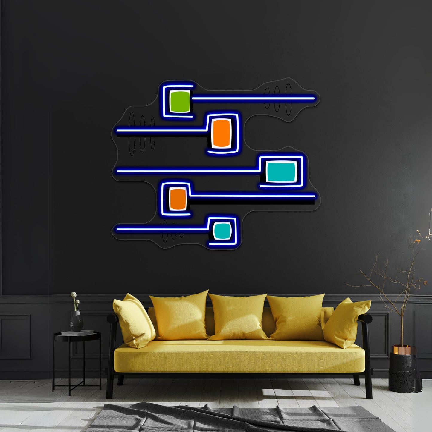 Midcentury Modern Abstract Wall Artwork Neon Signs