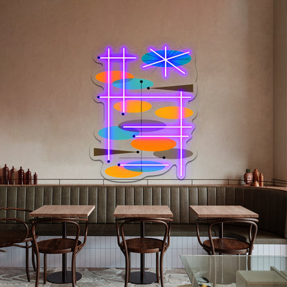 Midcentury Modern Ovals Iii Wall Artwork Neon Signs