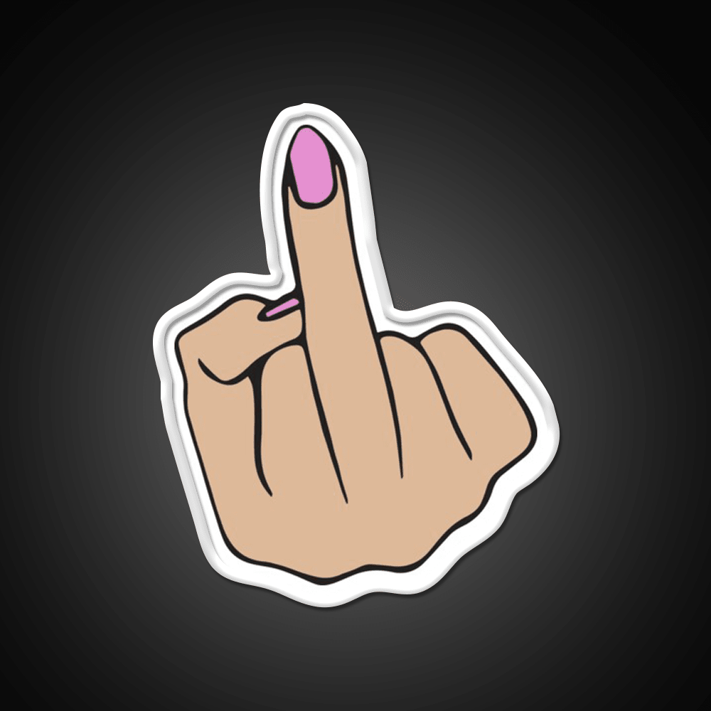 Middle Finger Nail Salon Led Neon Sign Rgb Color - Shineneon