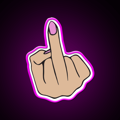 Middle Finger Nail Salon Led Neon Sign Rgb Color - Shineneon
