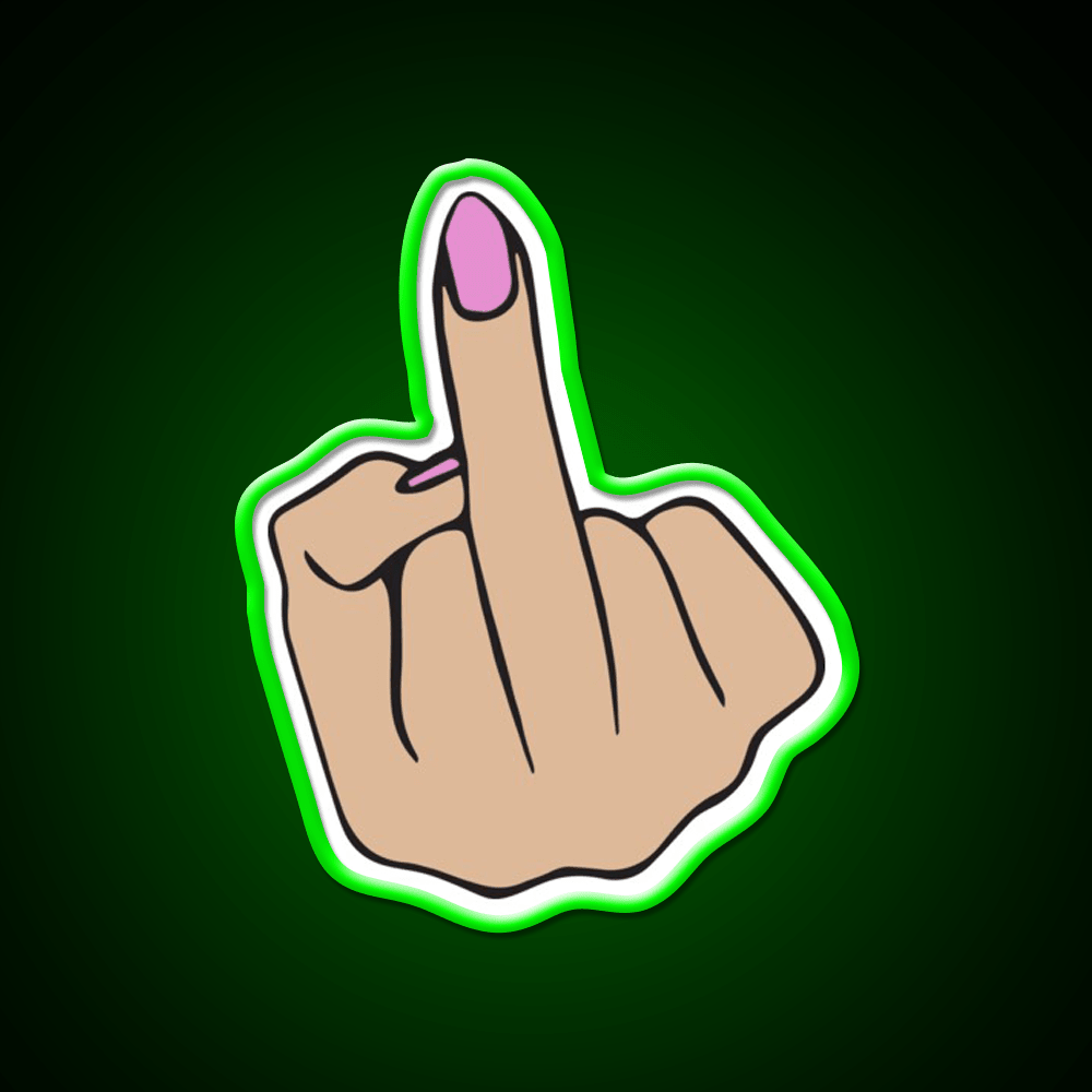Middle Finger Nail Salon Led Neon Sign Rgb Color - Shineneon