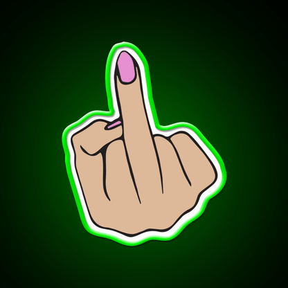 Middle Finger Nail Salon Led Neon Sign Rgb Color - Shineneon
