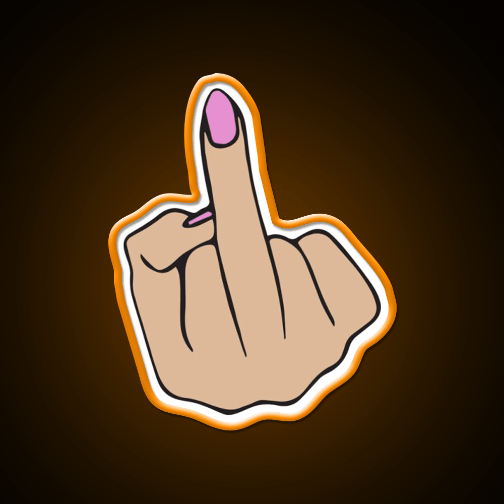 Middle Finger Nail Salon Led Neon Sign Rgb Color - Shineneon