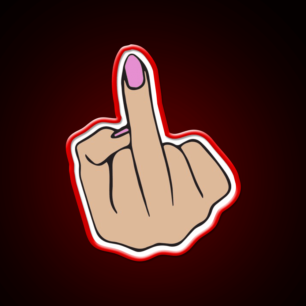 Middle Finger Nail Salon Led Neon Sign Rgb Color - Shineneon