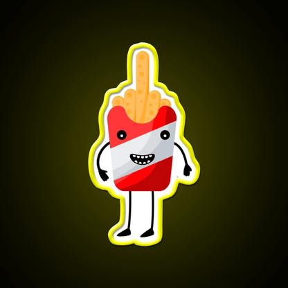 Middle Fry Fast Food Led Neon Sign For Burger Place Rgb Color - Shineneon