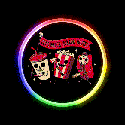 Midnight Movie Snack Food Led Neon Sign Rgb Color - LED neon sign close-up detail