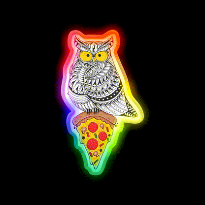 Midnight Snack Food Led Neon Sign Rgb Color - LED neon sign close-up detail