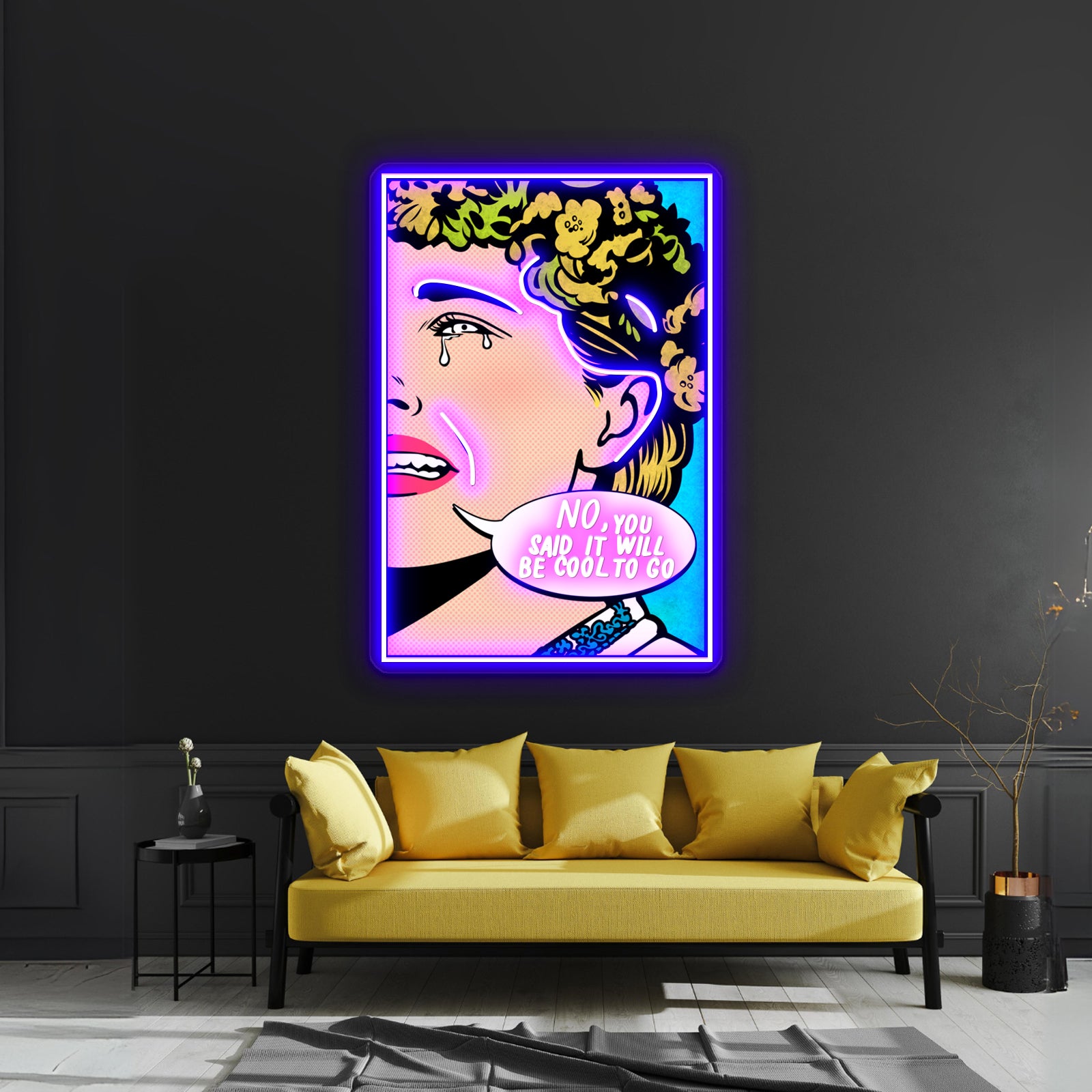 Midsommar No You Said It Will Be Cool Pop Artwork Neon Wall Signs - Neon sign mounted on wall in room