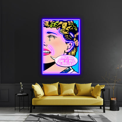 Midsommar No You Said It Will Be Cool Pop Artwork Neon Wall Signs - Neon sign mounted on wall in room