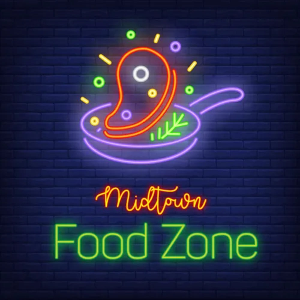 Midtown Food Zone Led Neon Sign | Shineneon