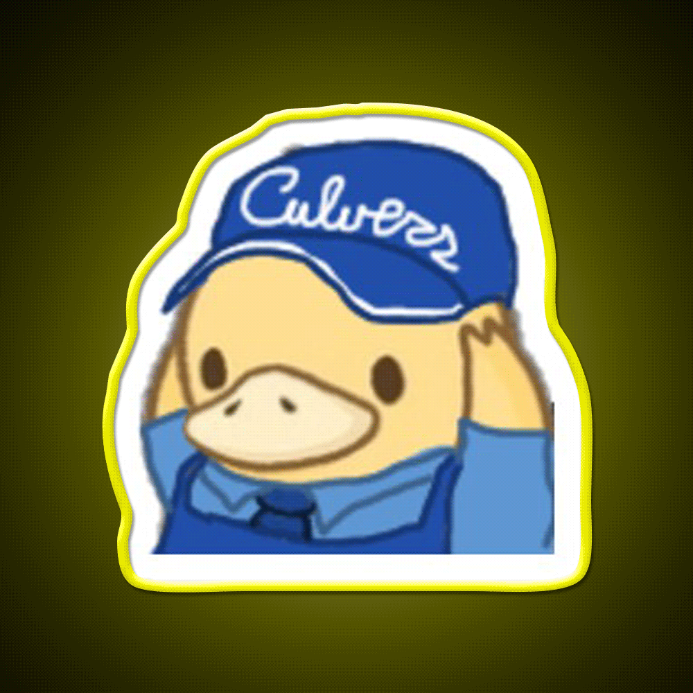 Midwest Fast Food Concerned Duck Fast Food Led Neon Sign For Burger Place Rgb Color - Custom LED neon sign front view