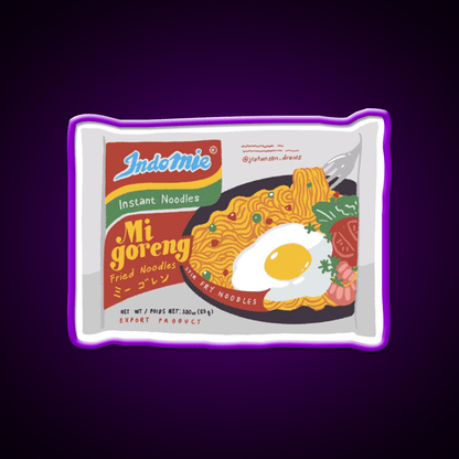 Mie Goreng Indomie Fast Food Led Neon Sign For Burger Place Rgb Color - Shineneon
