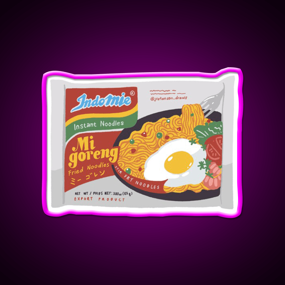Mie Goreng Indomie Snack Food Led Neon Sign Rgb Color - Shineneon