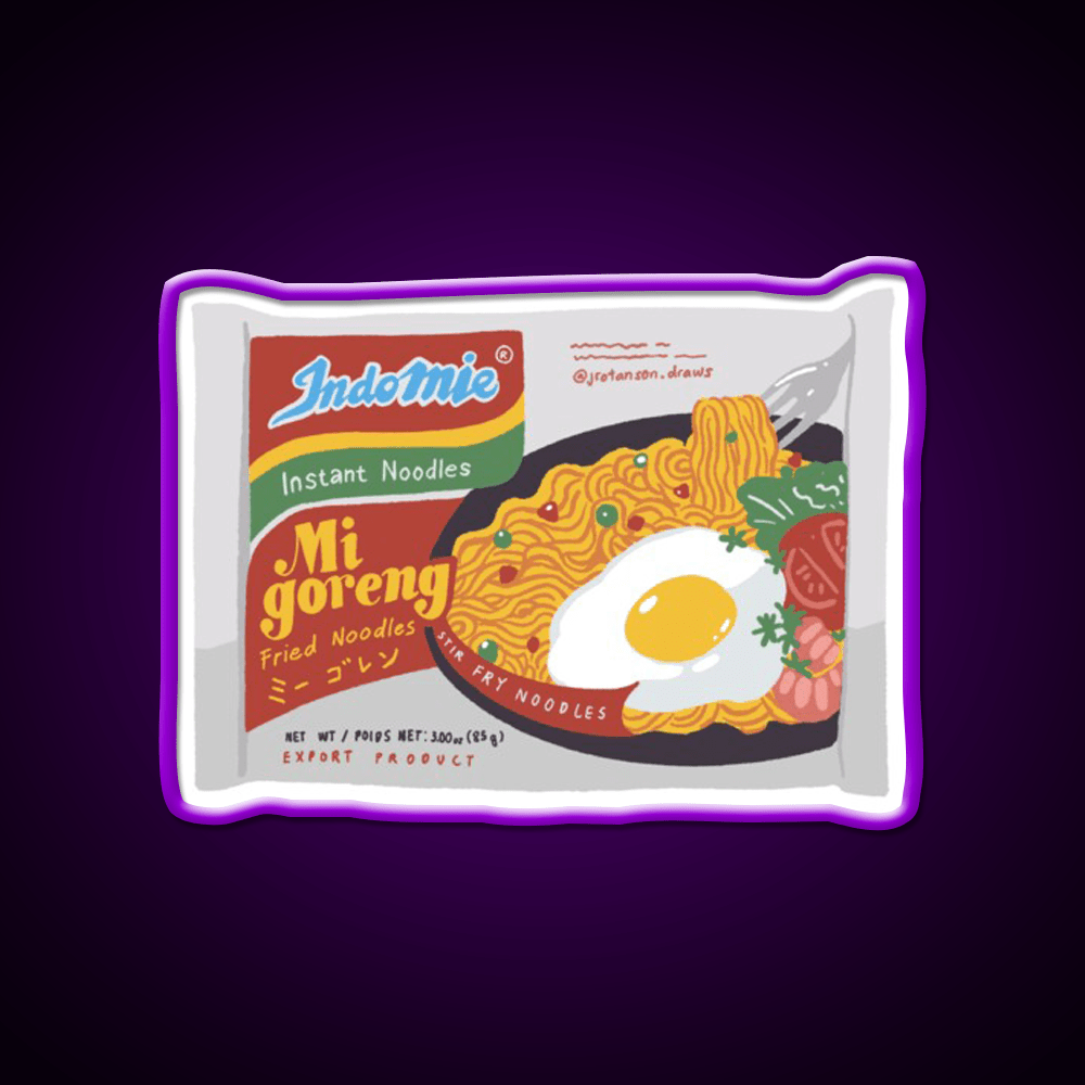 Mie Goreng Indomie Snack Food Led Neon Sign Rgb Color - Shineneon