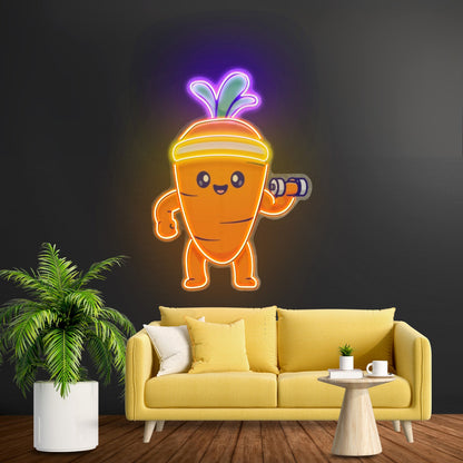 Mighty Baby Carrot Neon Acrylic Artwork - Shineneon