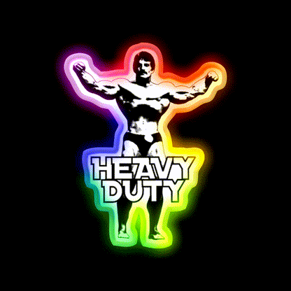 Mike Mentzer Heavy Duty Gym Fitness Led Neon Sign Rgb Color