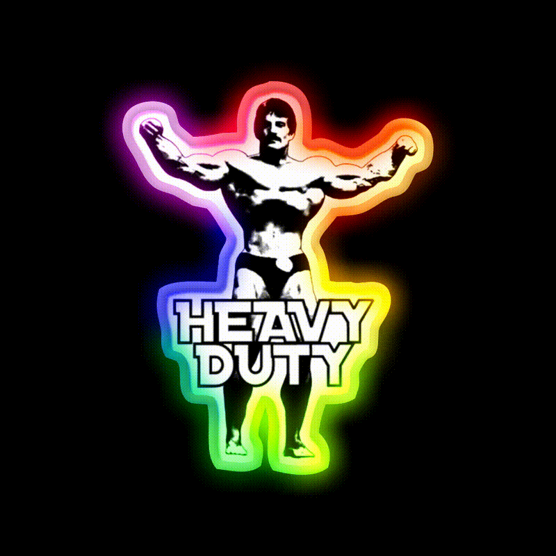 Mike Mentzer Heavy Duty Gym Fitness Led Neon Sign Rgb Color
