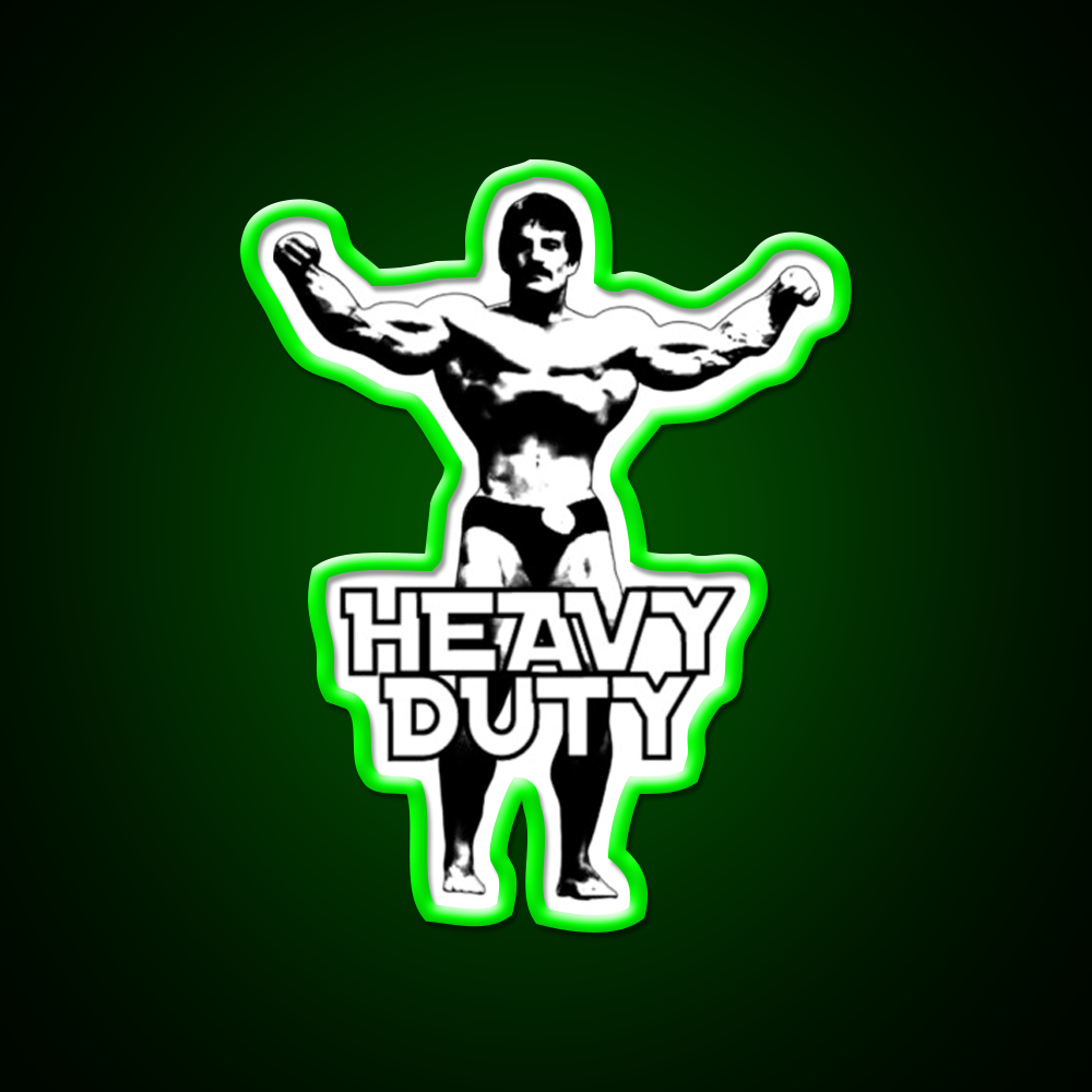 Mike Mentzer Heavy Duty Gym Fitness Led Neon Sign Rgb Color