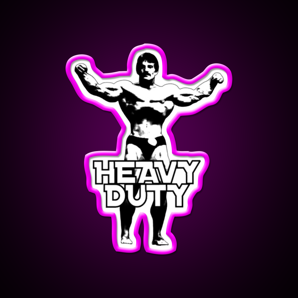Mike Mentzer Heavy Duty Gym Fitness Led Neon Sign Rgb Color
