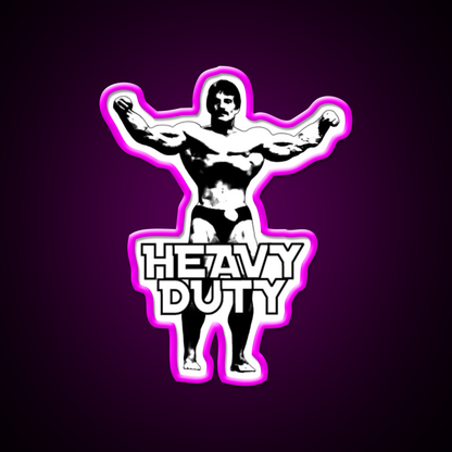 Mike Mentzer Heavy Duty Gym Fitness Led Neon Sign Rgb Color