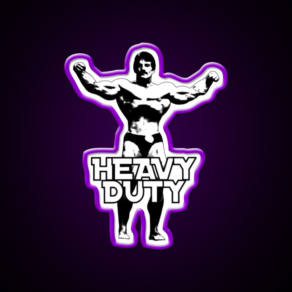 Mike Mentzer Heavy Duty Gym Fitness Led Neon Sign Rgb Color