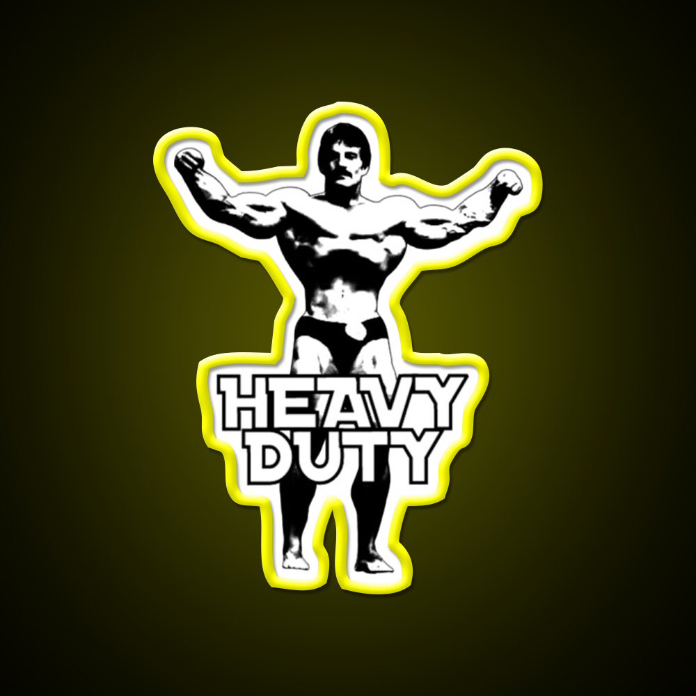 Mike Mentzer Heavy Duty Gym Fitness Led Neon Sign Rgb Color