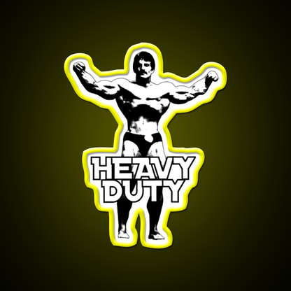 Mike Mentzer Heavy Duty Gym Fitness Led Neon Sign Rgb Color