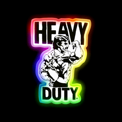Mike Mentzer Heavy Duty Logo Gym Fitness Led Neon Sign Rgb Color