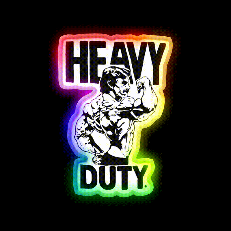 Mike Mentzer Heavy Duty Logo Gym Fitness Led Neon Sign Rgb Color