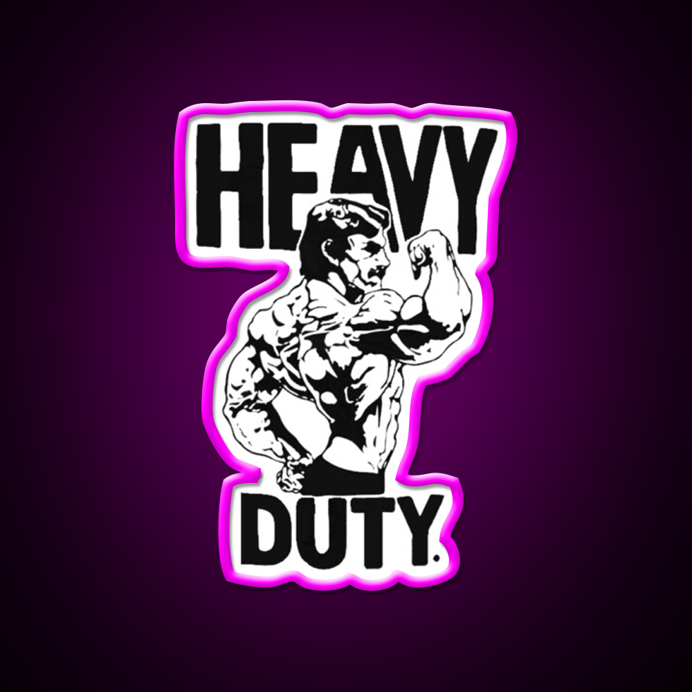 Mike Mentzer Heavy Duty Logo Gym Fitness Led Neon Sign Rgb Color