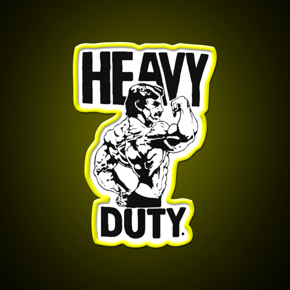 Mike Mentzer Heavy Duty Logo Gym Fitness Led Neon Sign Rgb Color