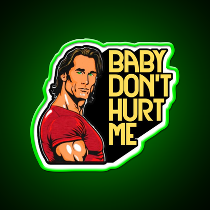 Mike Ohearn Meme Baby Dont Hurt Me Gym Fitness Led Neon Sign Rgb Color