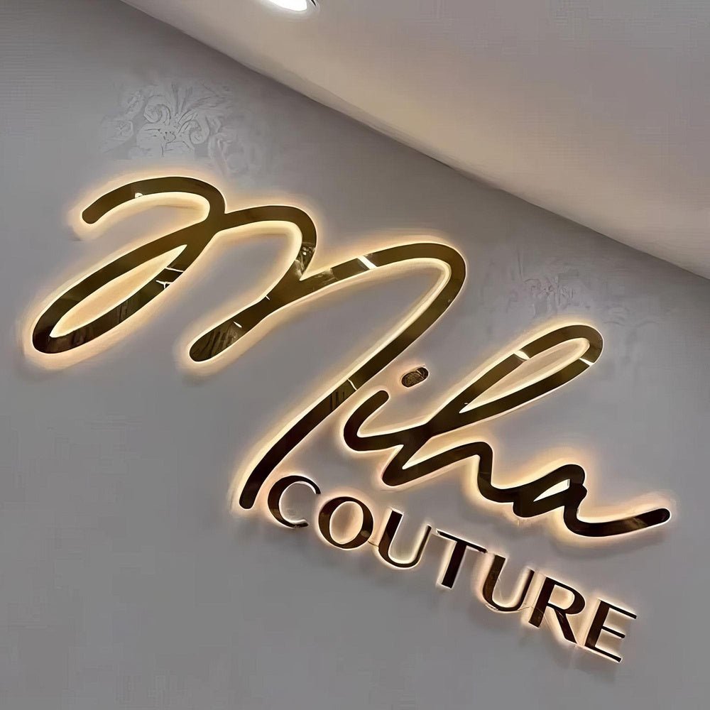 Mila Couture 3D Backlit Letters Business Metal Led Sign - Shineneon