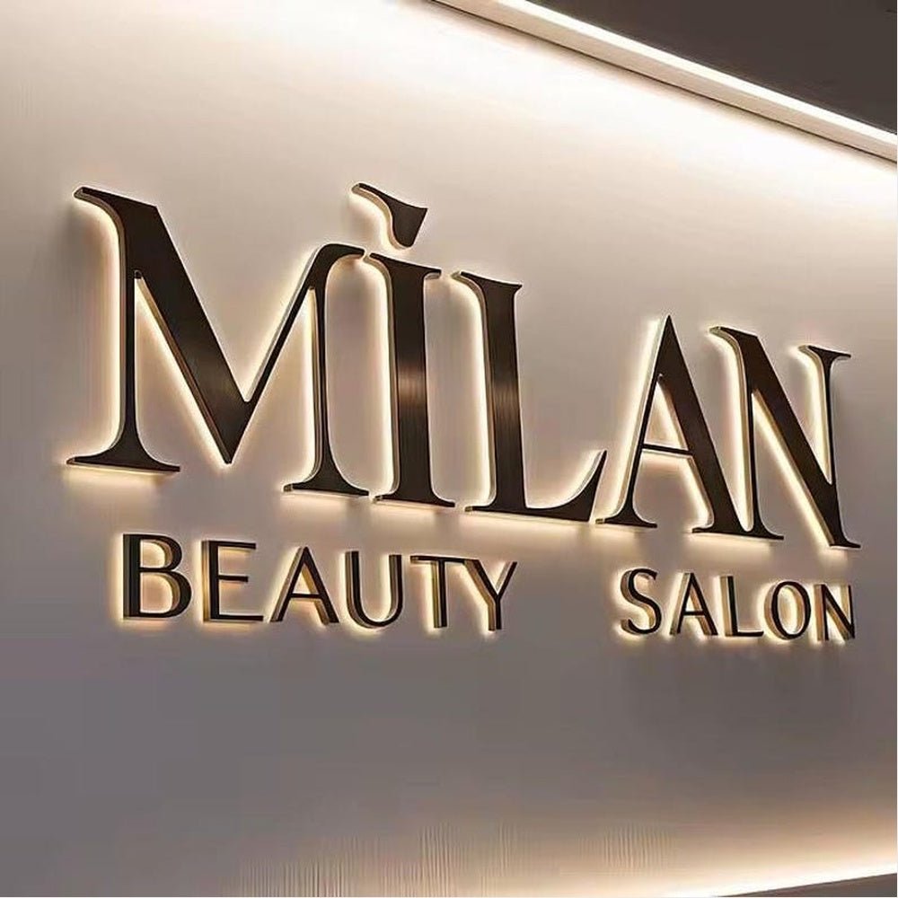 Milan Beauty Salon 3D Backlit Channel Letters Led Light Sign - Shineneon