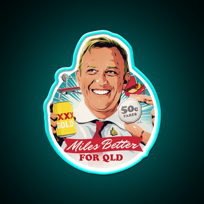 Miles Better For Qld Beer Bar Decor Led Neon Sign Rgb Color - Size and dimension reference