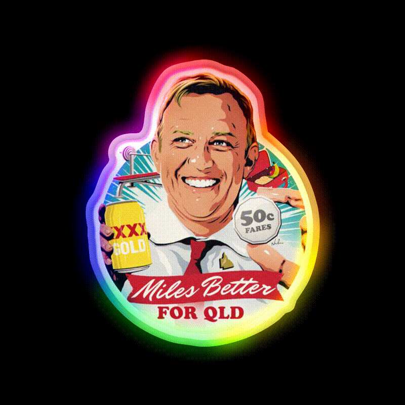Miles Better For Qld Beer Bar Decor Led Neon Sign Rgb Color - LED neon sign close-up detail